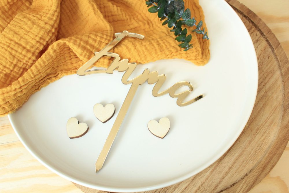 Cake topper prénom