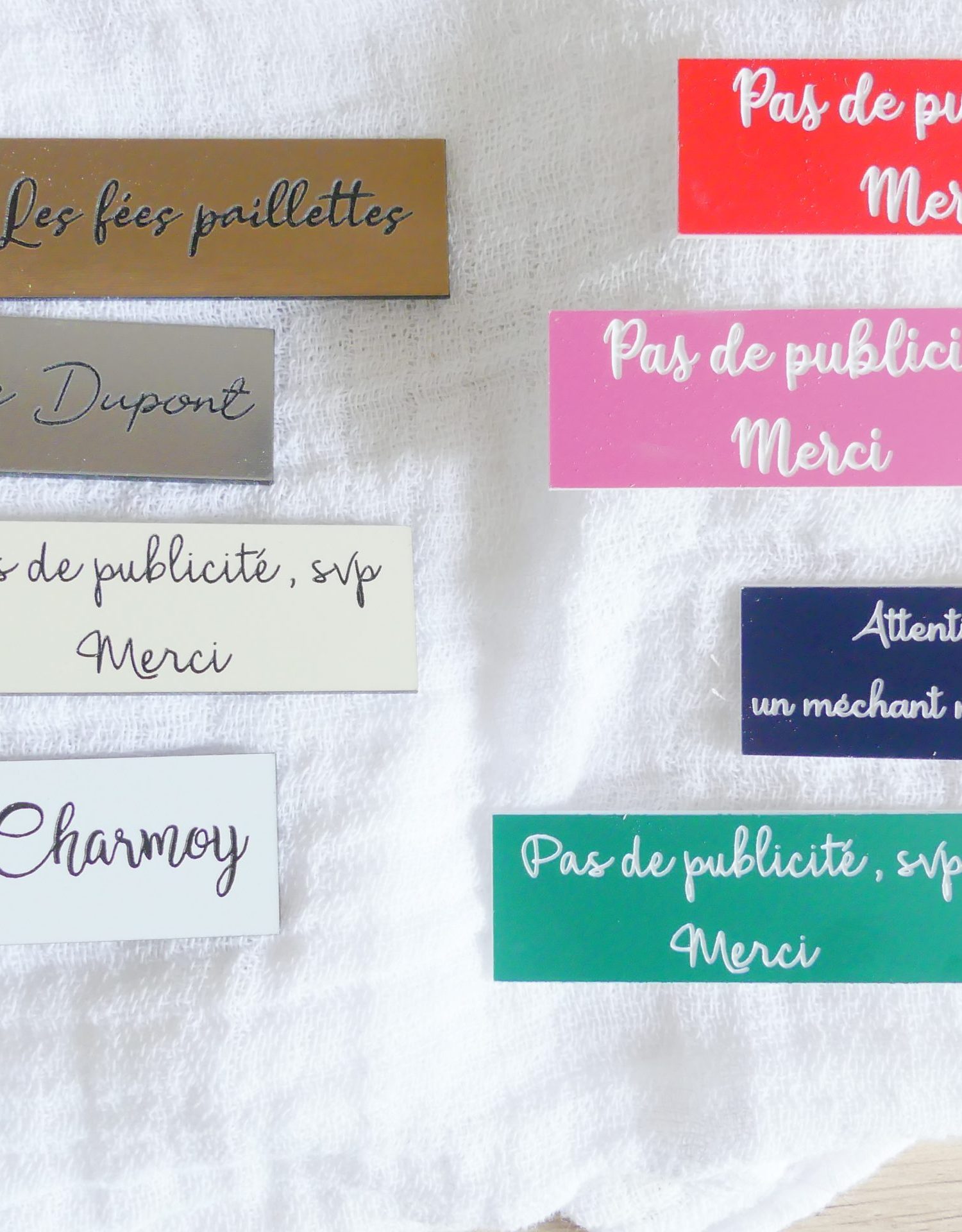 Etiquette boite aux lettres personnalisée (grand modèle 9.9/2.4cm)