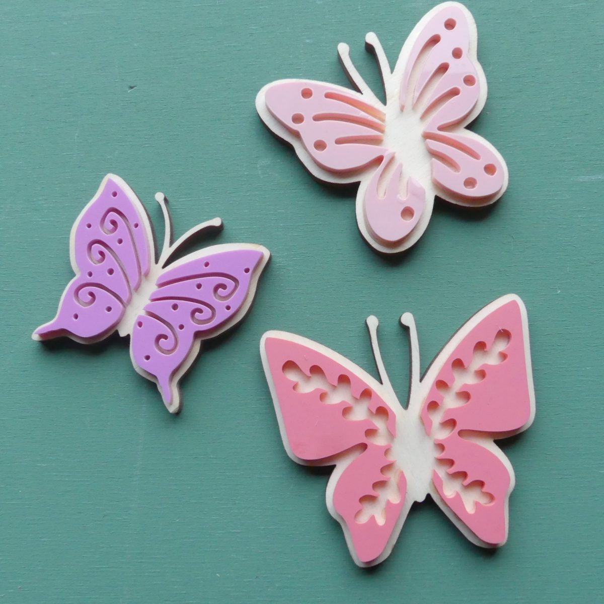 Lot de 3 papillons de " La forêt enchantée "