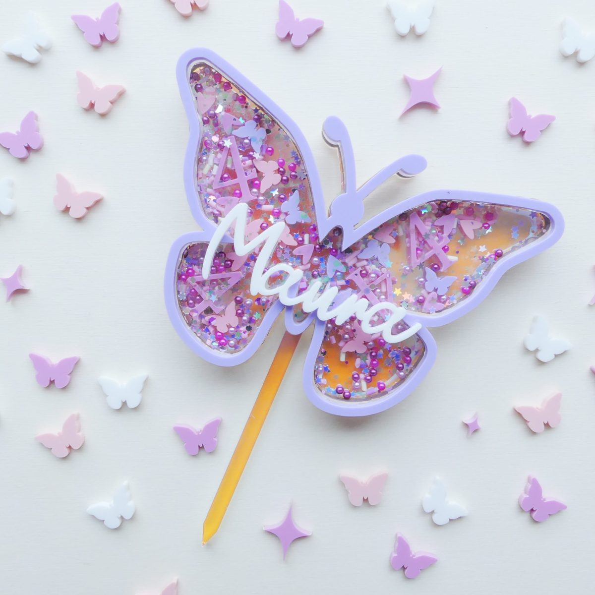 Papillon "Shake it!" cake topper