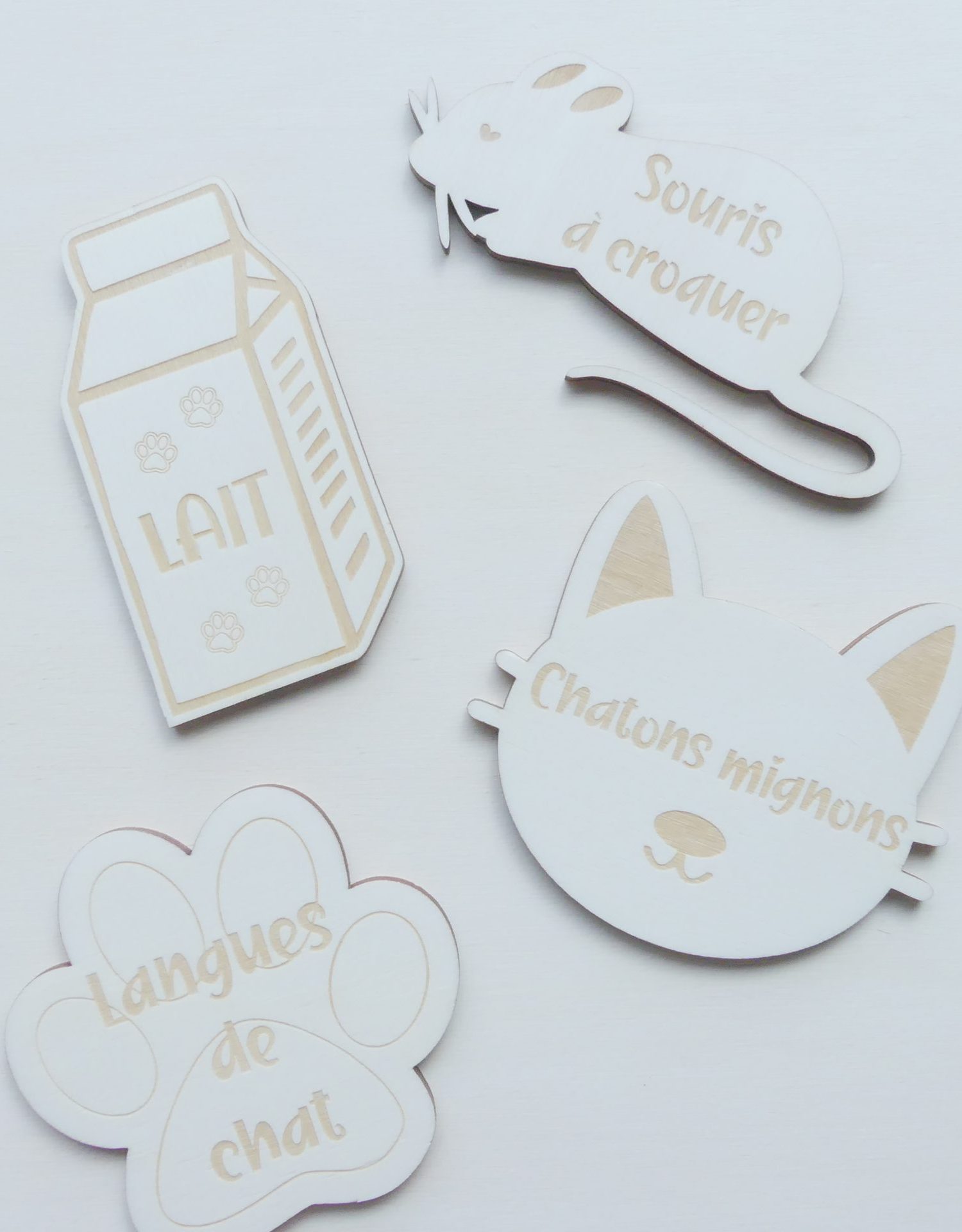 Mini pancarte bois thème Chat collection "Miaou"