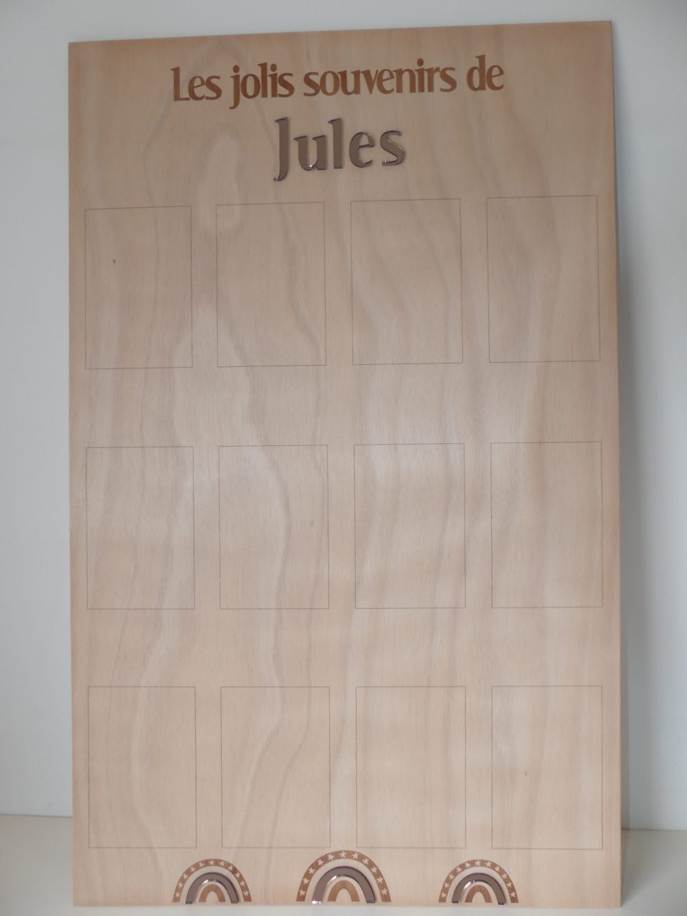 Panneau bois souvenirs photos