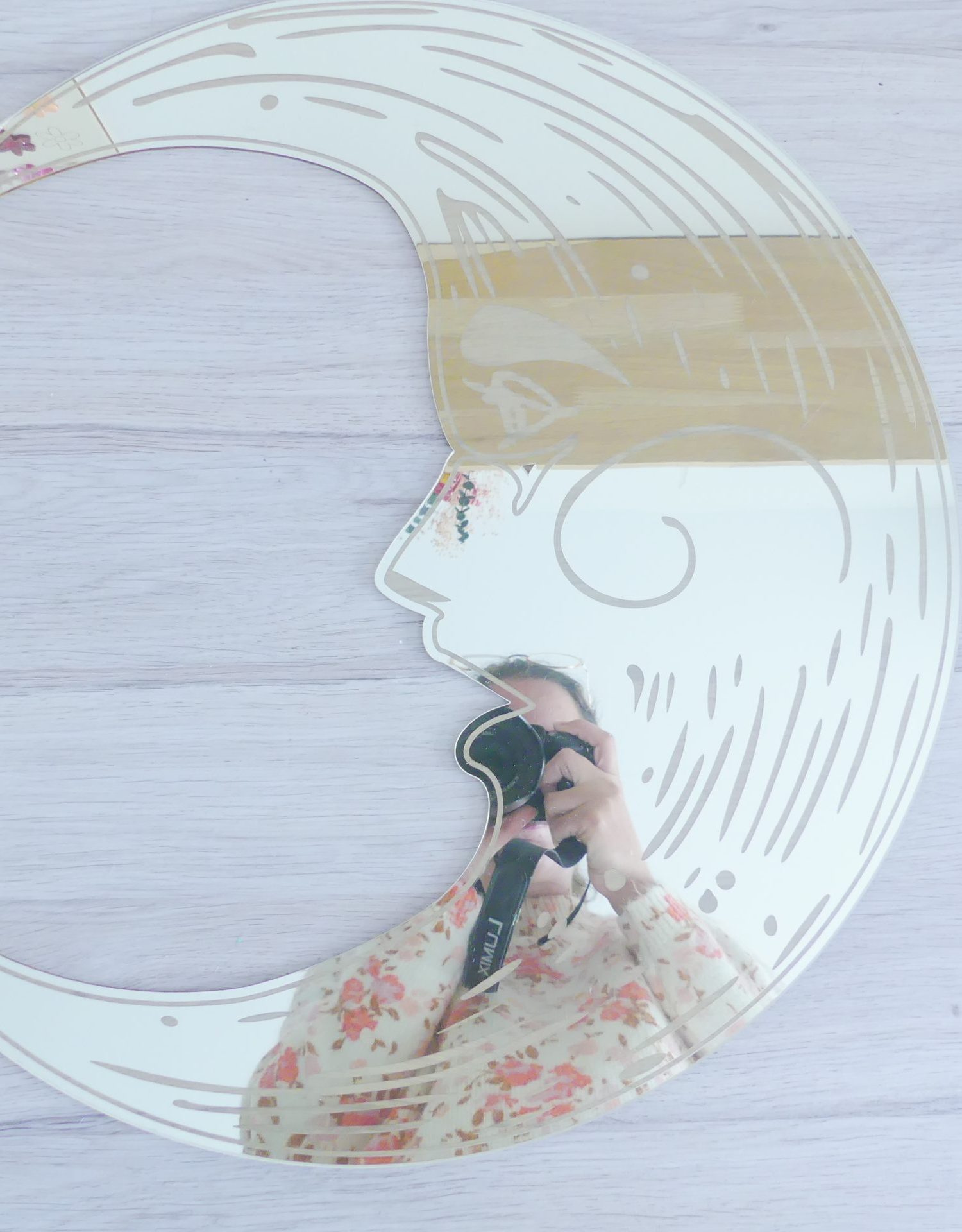 lune miroir or 50cm de hauteur