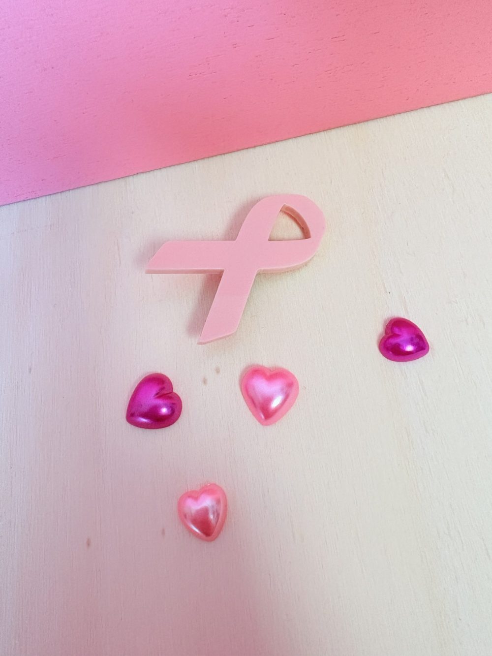 Broche ruban octobre rose