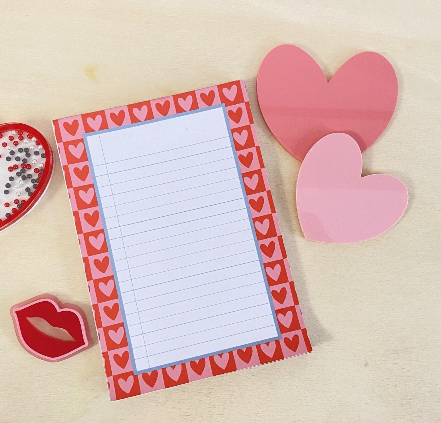 Lot coeurs bloc notes