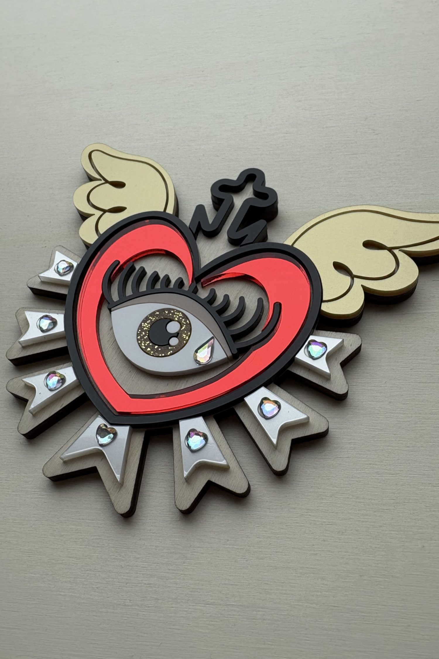 Décoration murale Ex voto oeil Red