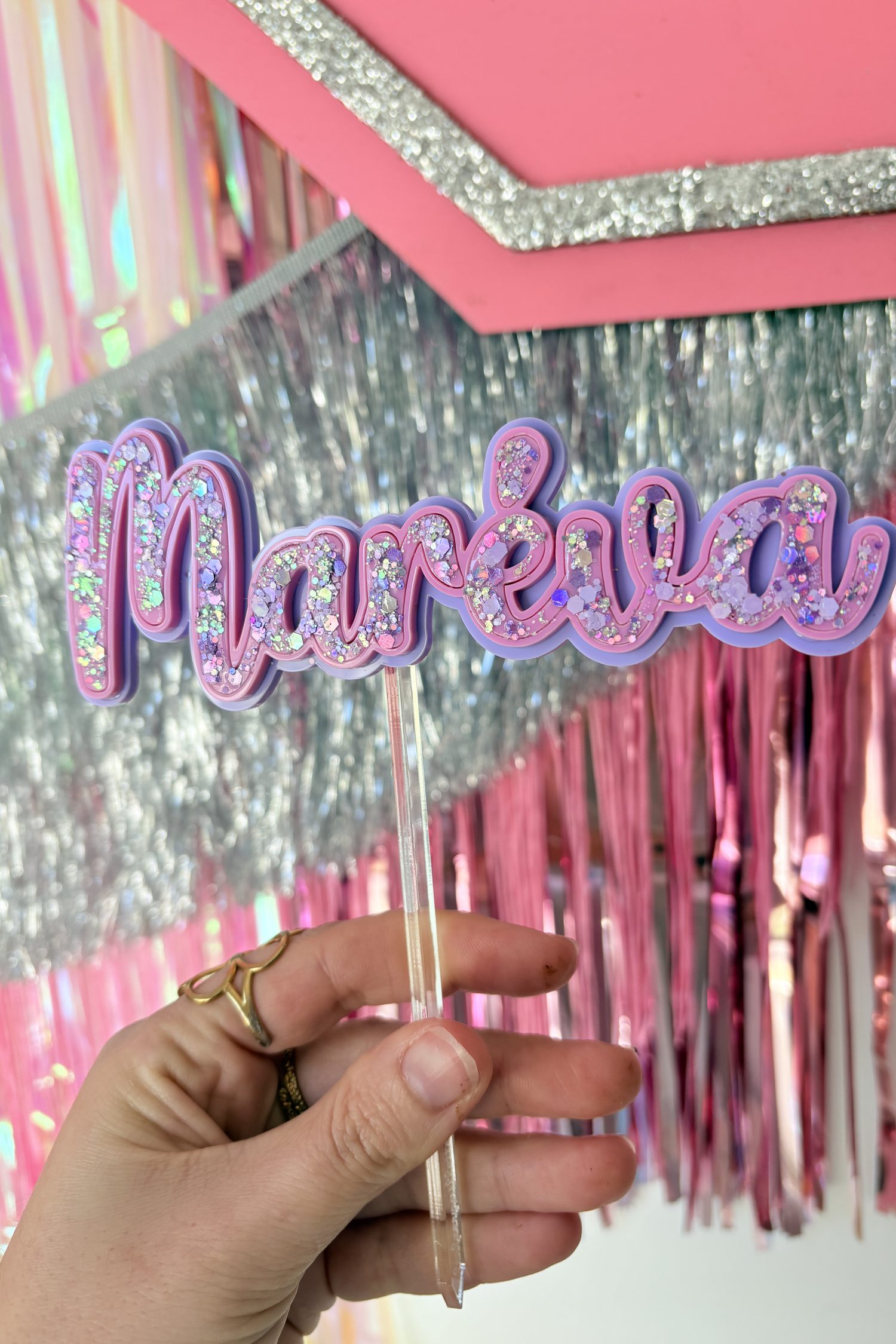 L’ultra glitter lila/lavande (pic amovible inclus)