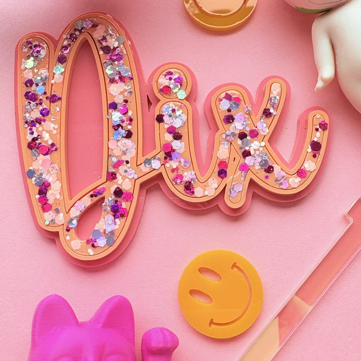 L’Ultra glitter Corail/saumon (pic amovible inclus)
