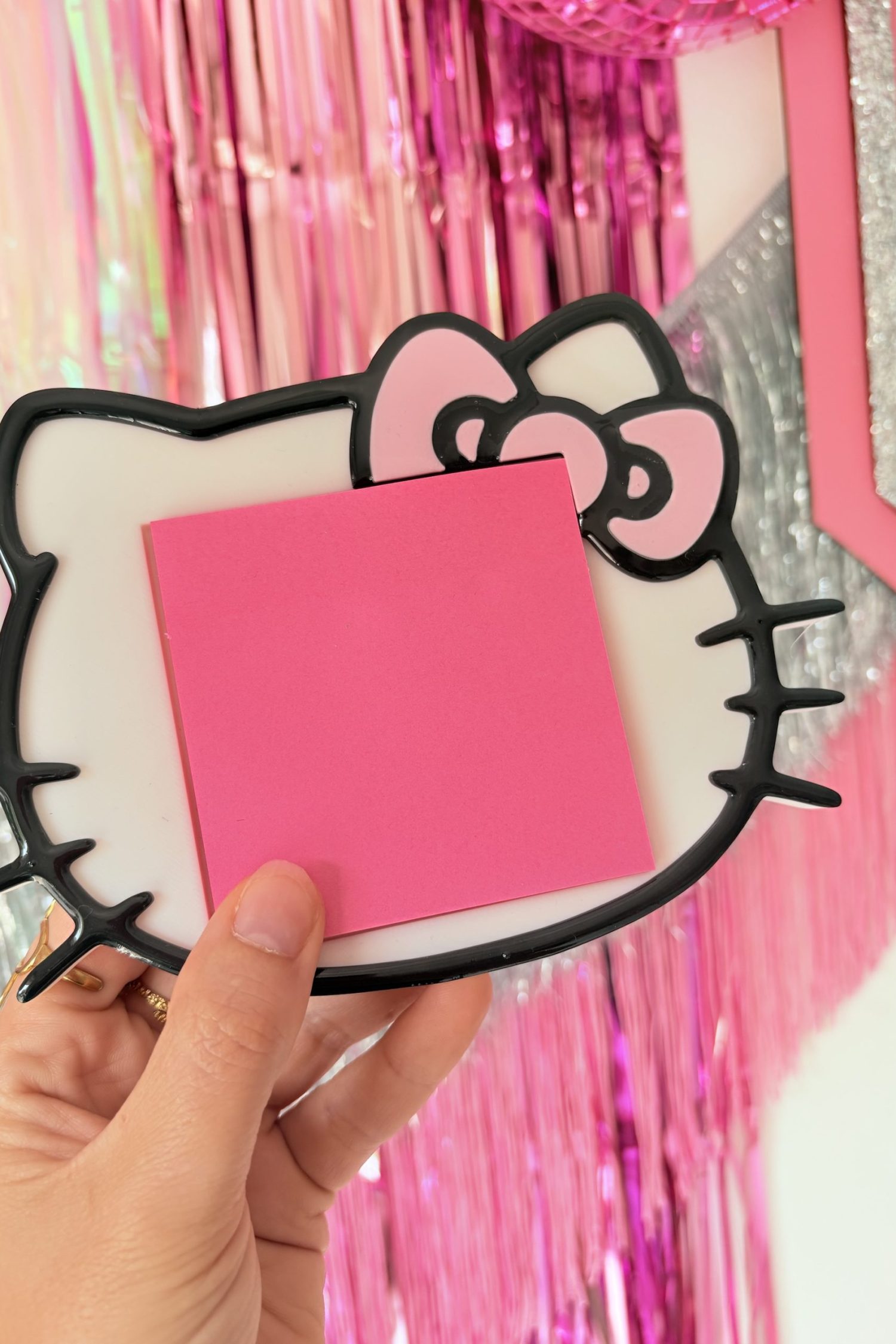 Bloc notes Kitty noeud rose