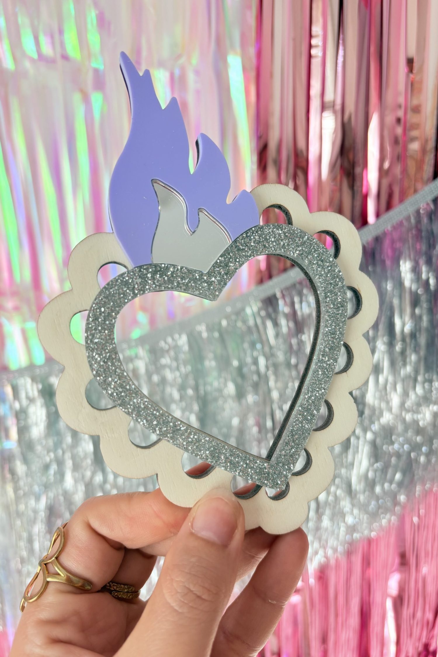 Ex voto flamme parme