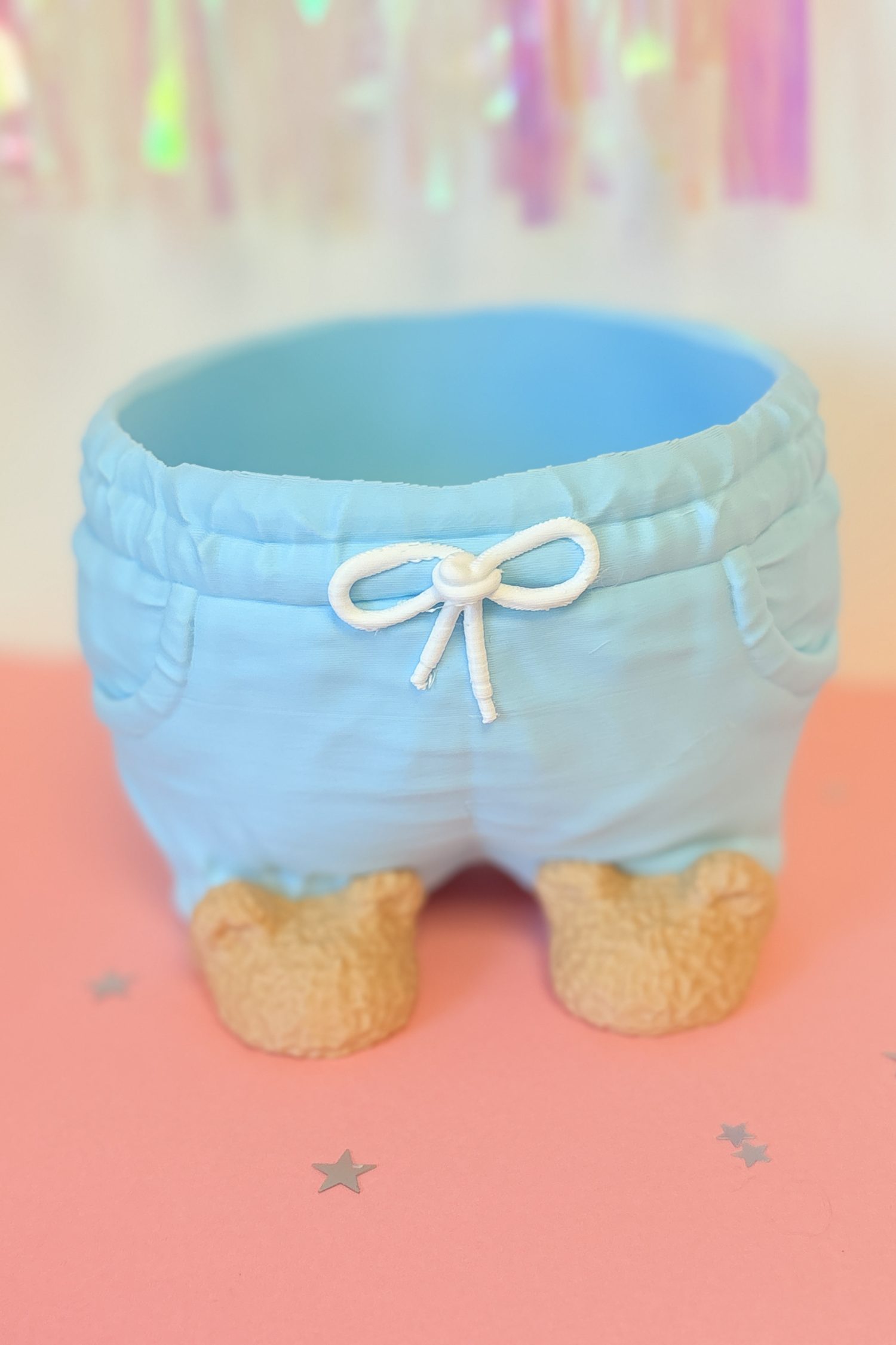 Cache pot Ourson Bleu ciel