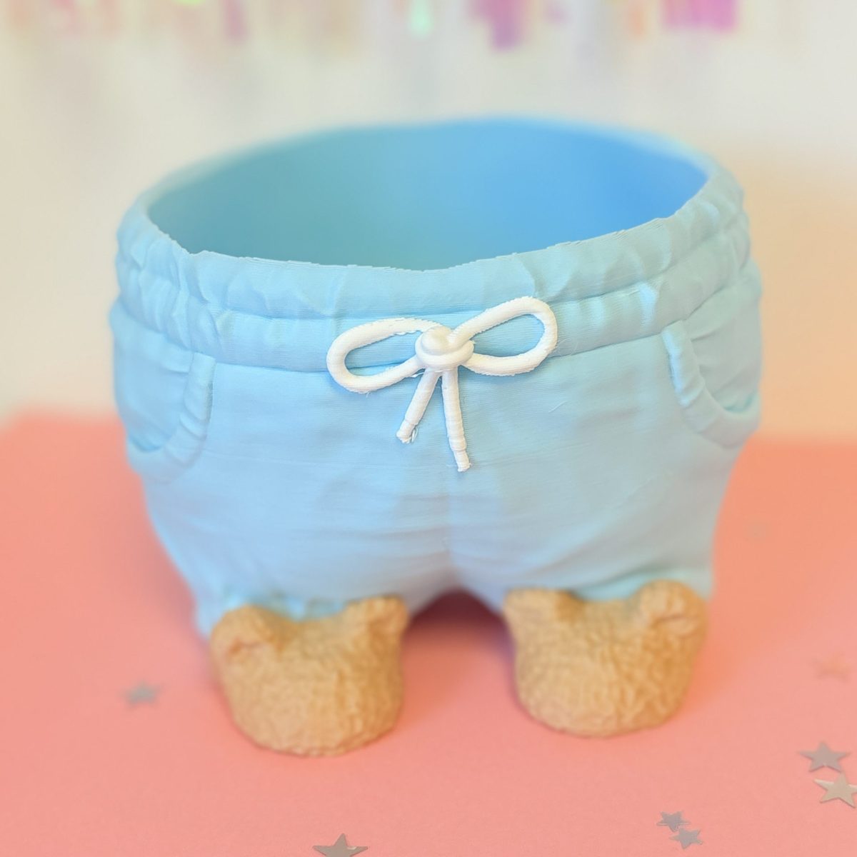 Cache pot Ourson Bleu ciel
