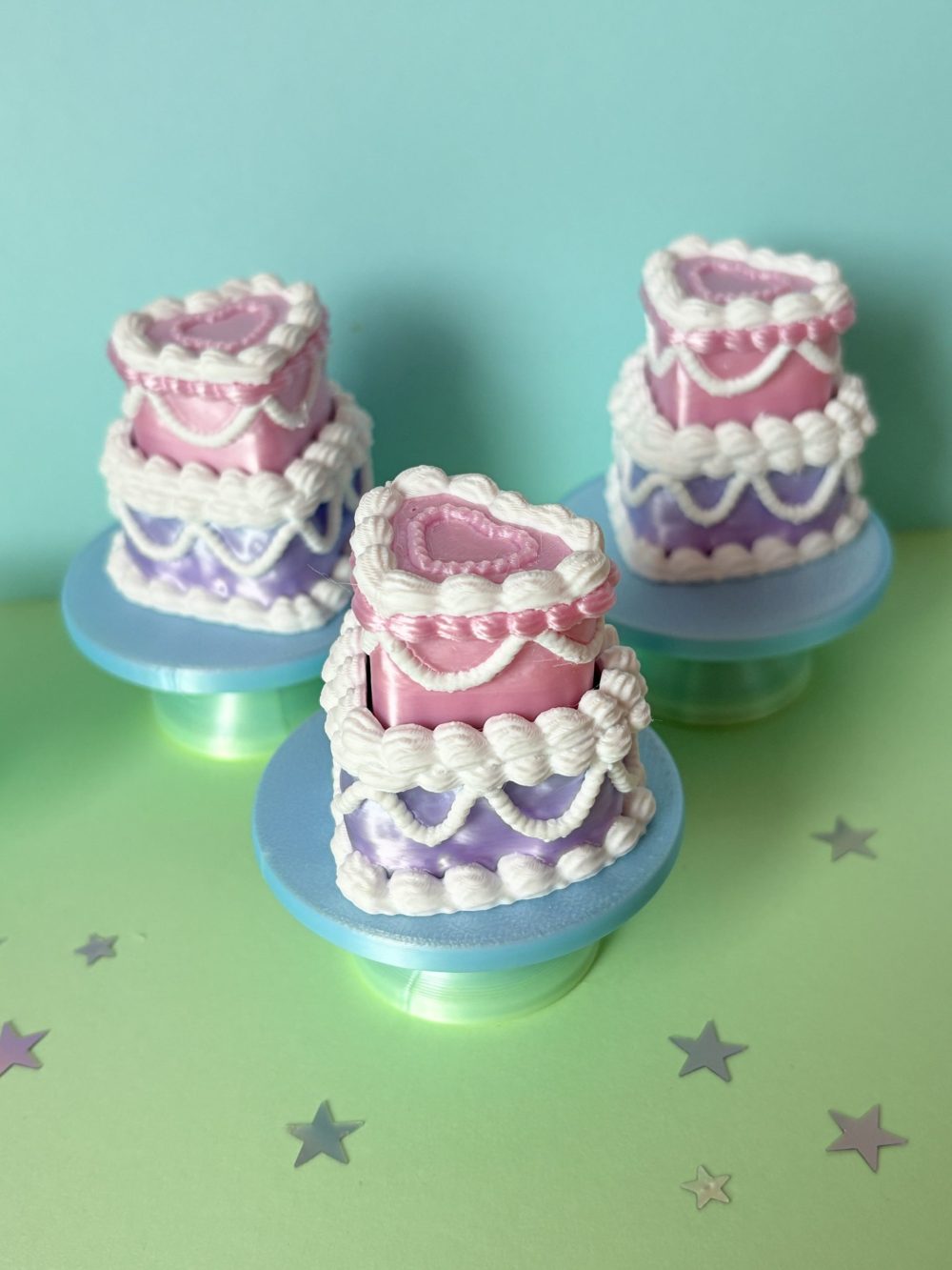 clicker kawaii, fidget coeur, antistress mignon, clicker gâteau, clicker chantilly, fidget toy sucré, les fées pailletees, fidget pastel, objet décoratif kawaii