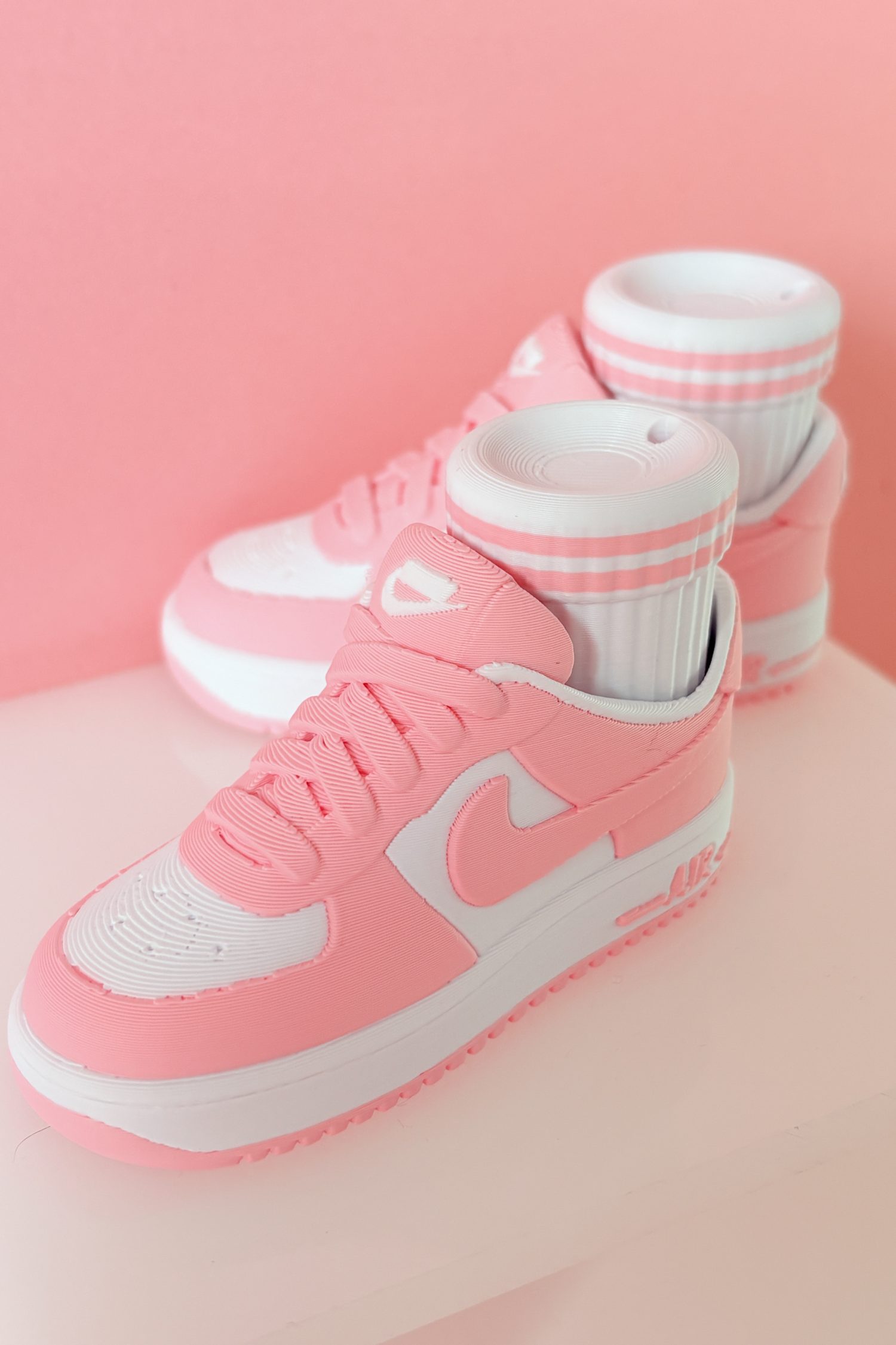 Clicker Basket Air force rose clair (unité)