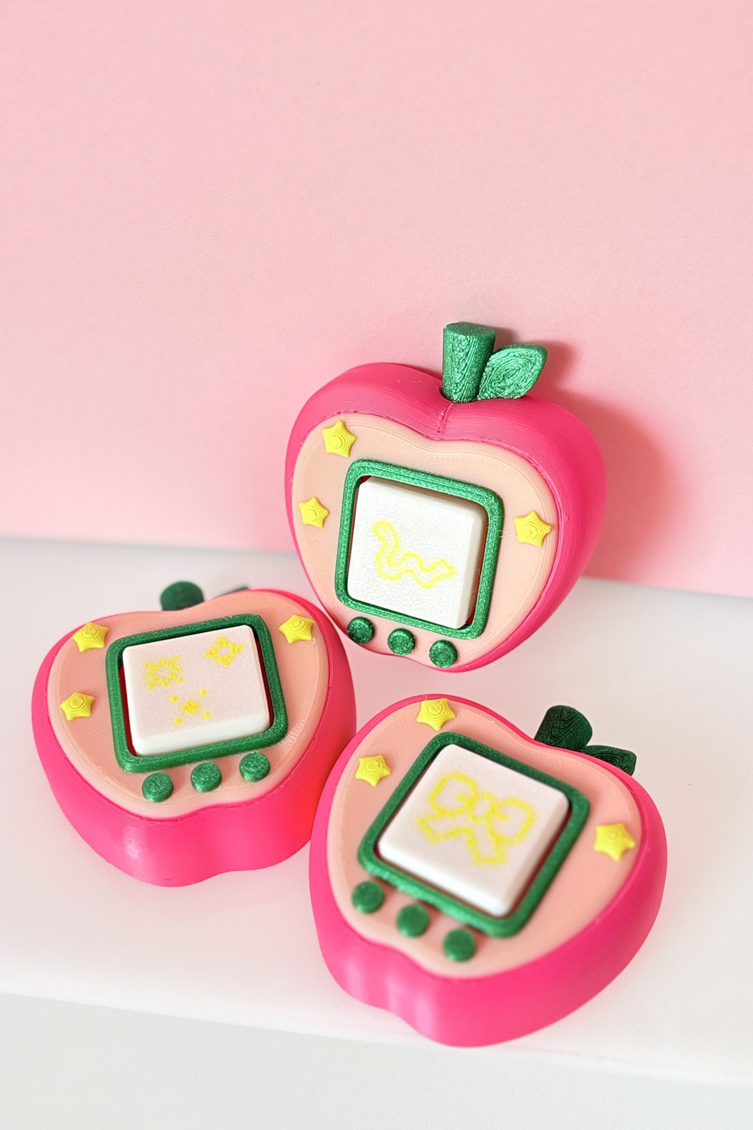 Clicker silencieux Pomme kawaii