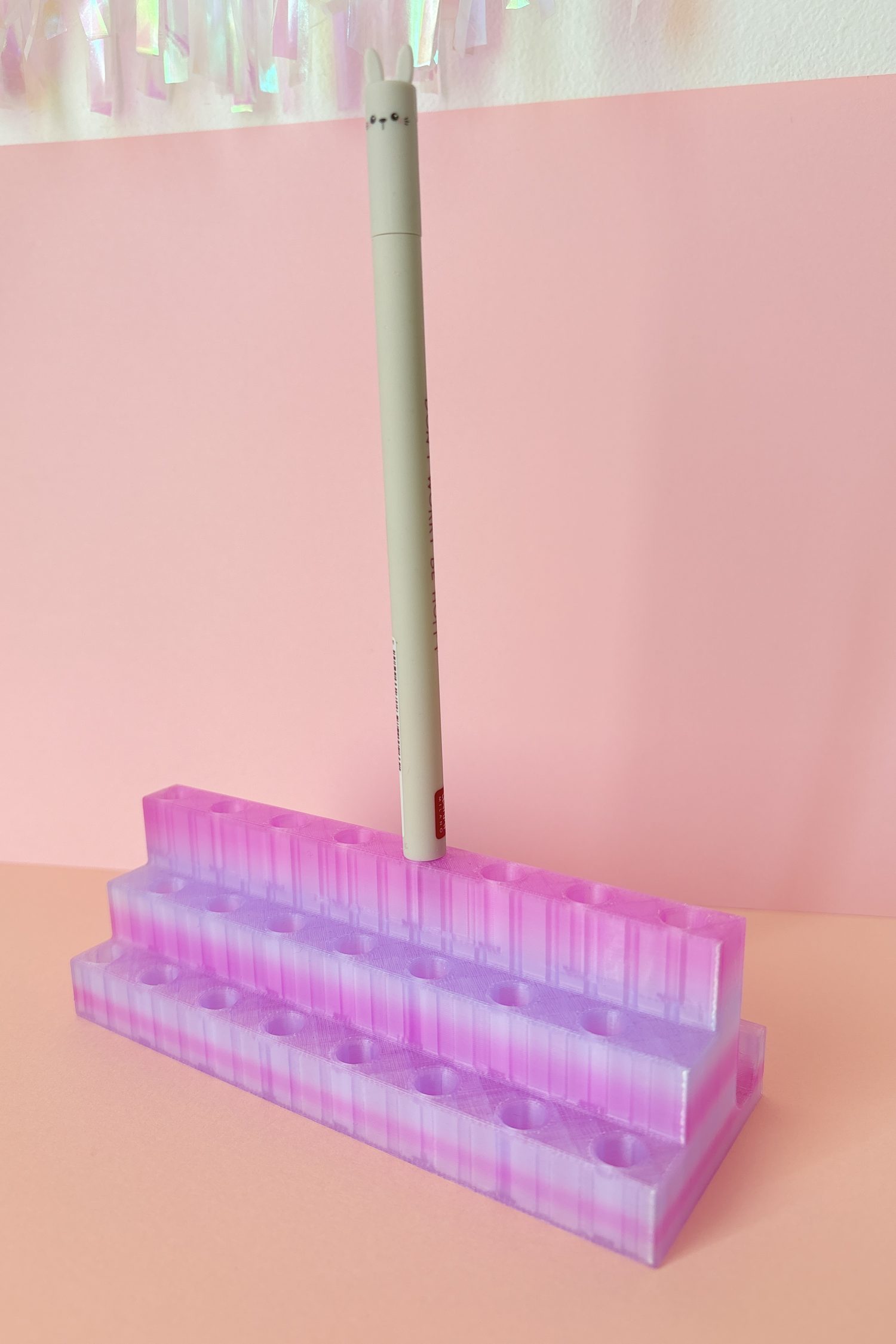 Porte stylos legami rangement (tie and dye violet)