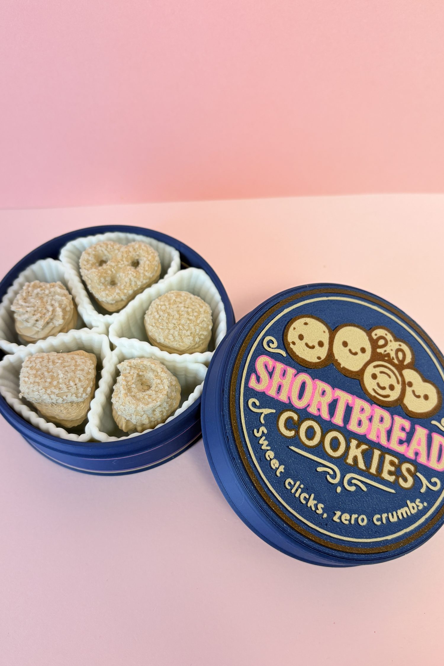 Boite Biscuits Retro (Rose ou bleue)