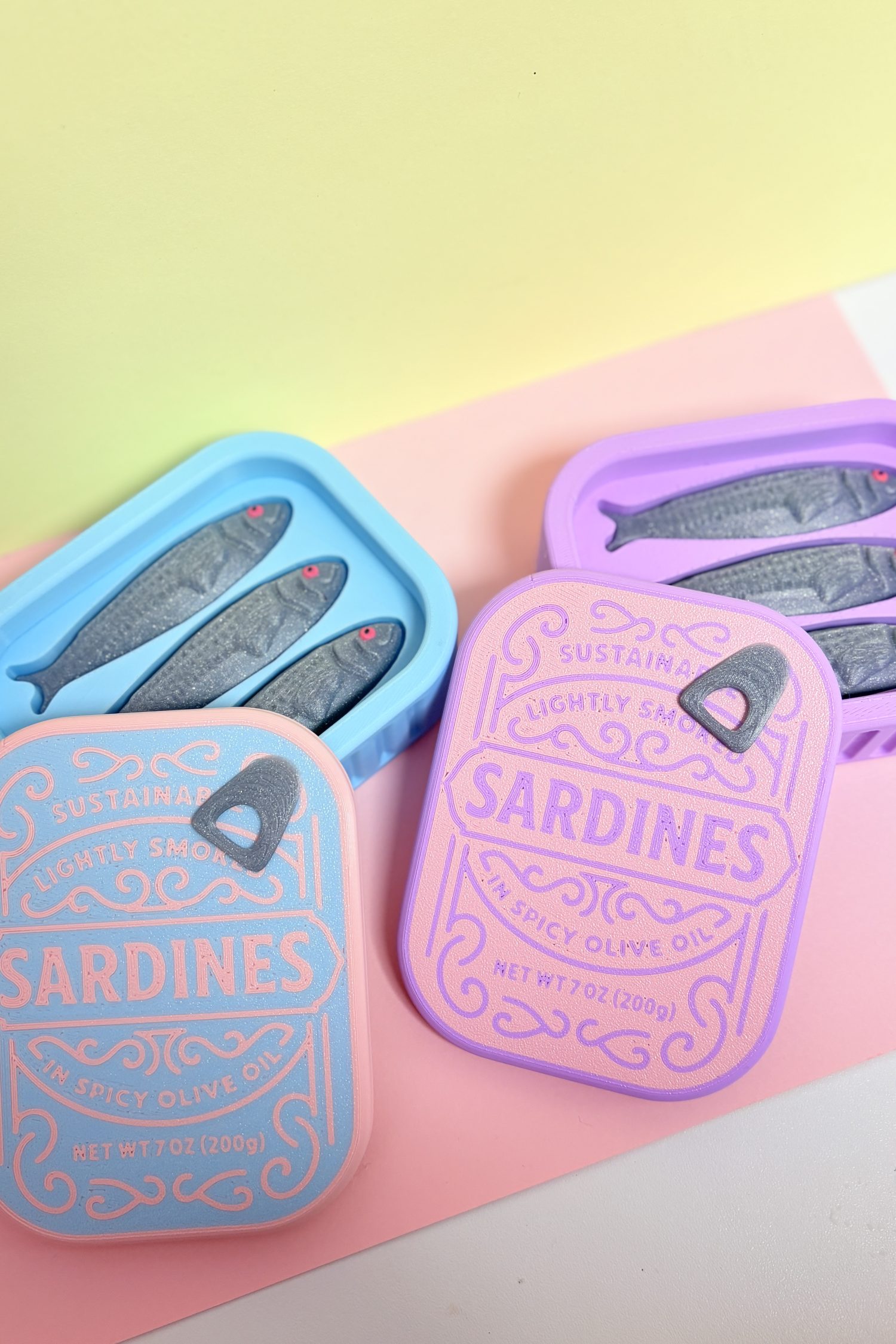 Boite de Sardines (violette ou bleue)