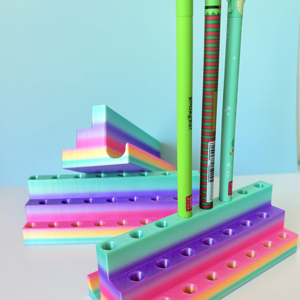 Porte stylos Rainbow flashy (ordre couleurs aléatoire)