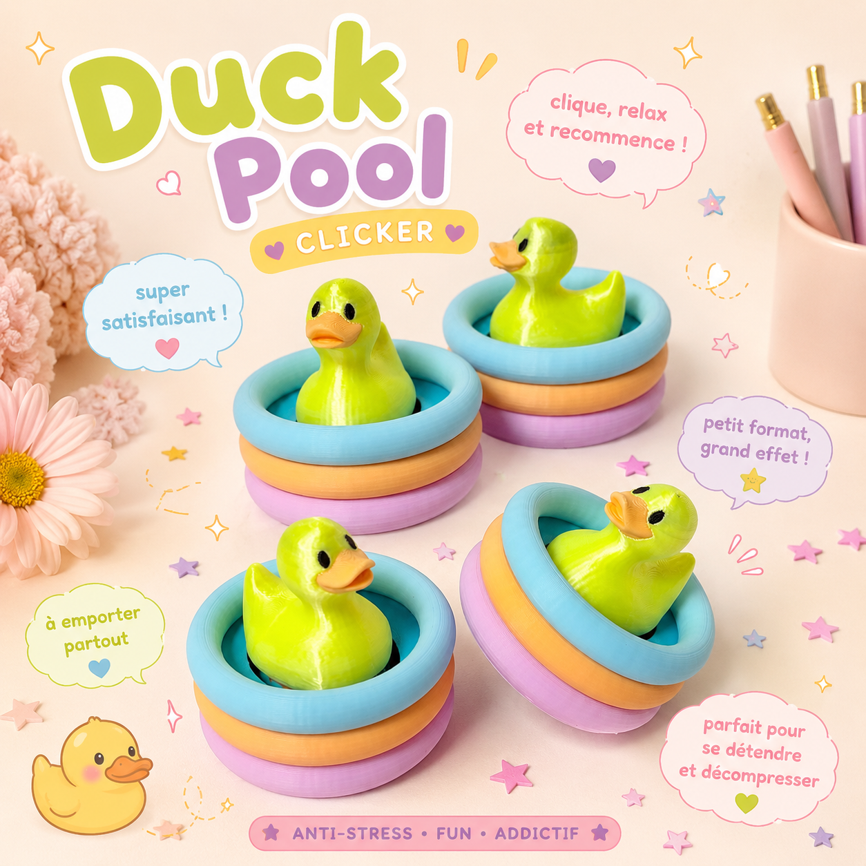 Clicker Piscine canard