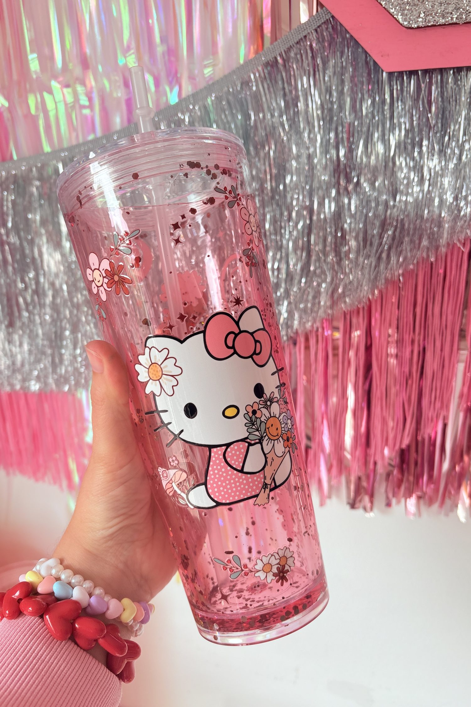 Grande Cup 710ml Kitty fleurie