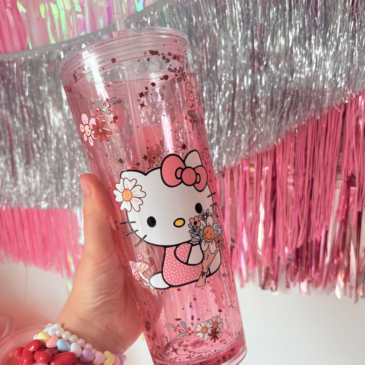 Grande Cup 710ml Kitty fleurie