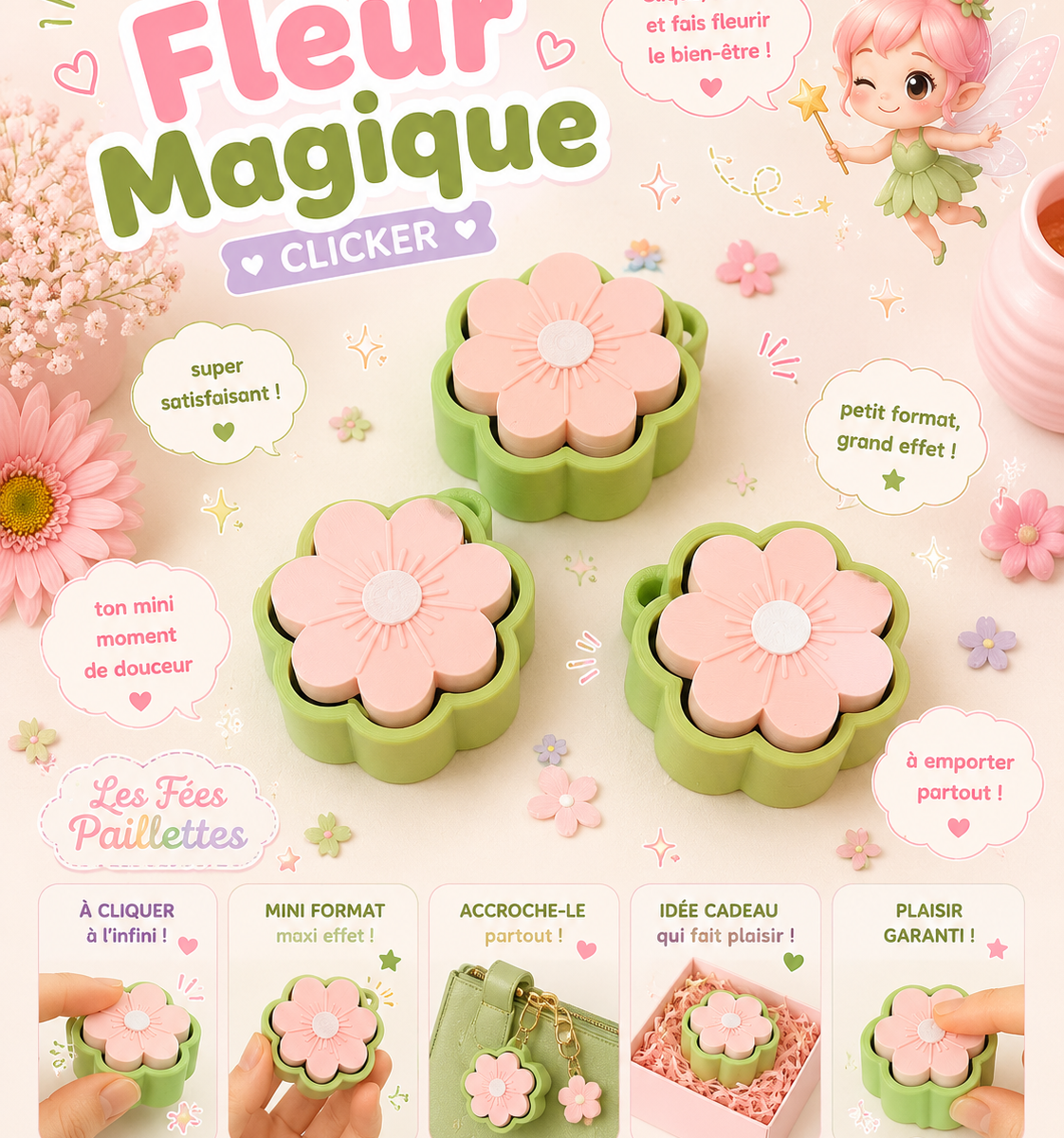 🌼✨ Clicker Fleur Marguerite