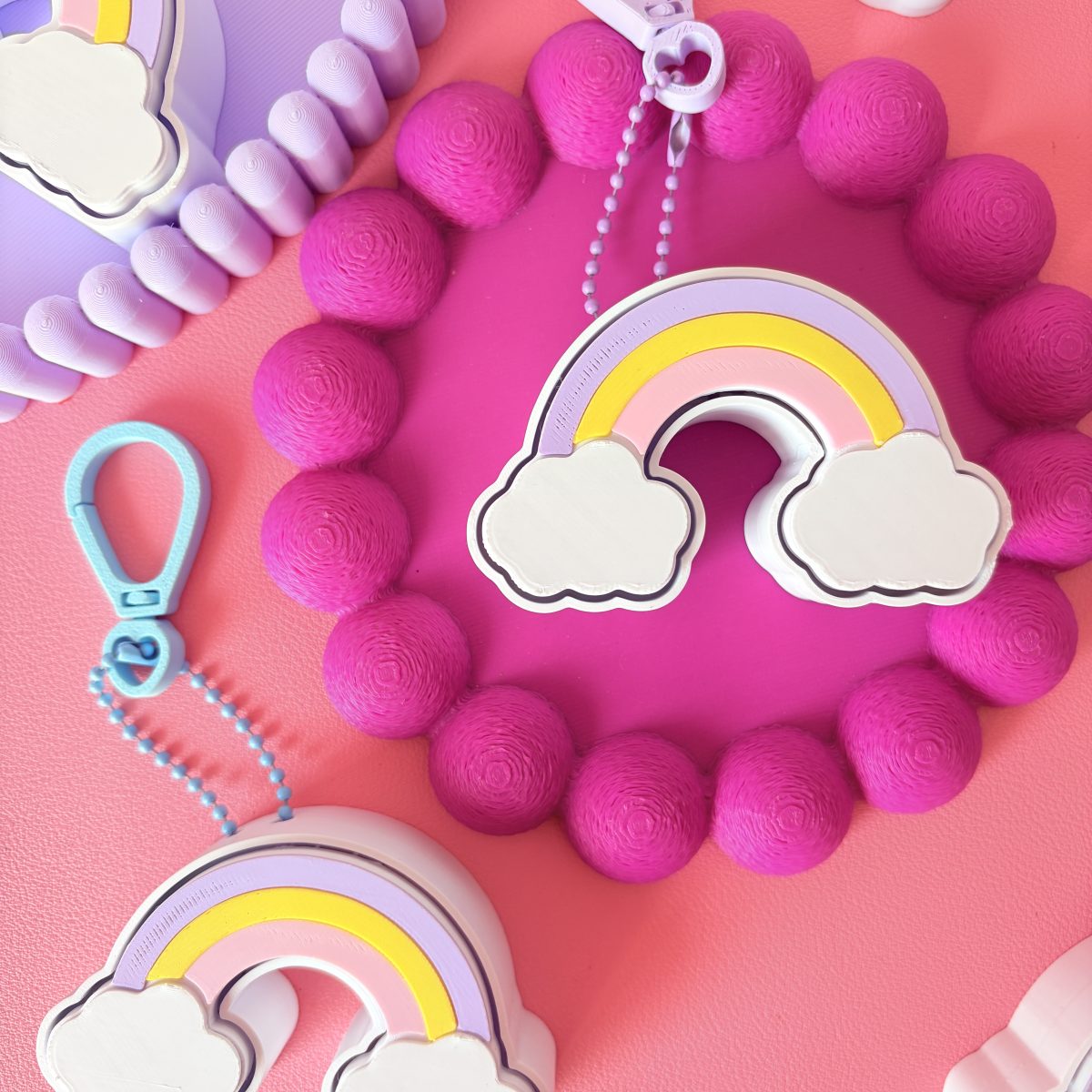 CLicker Arc en ciel mousqueton