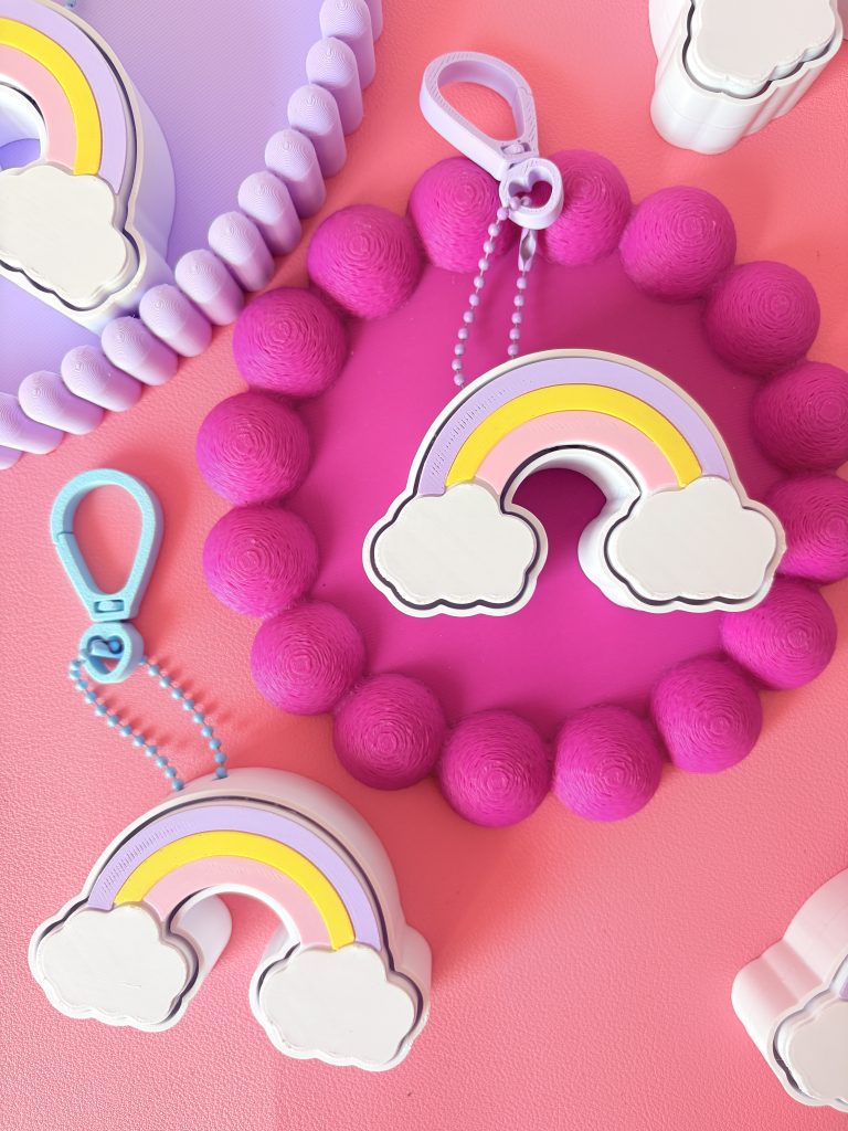 CLicker Arc en ciel mousqueton
