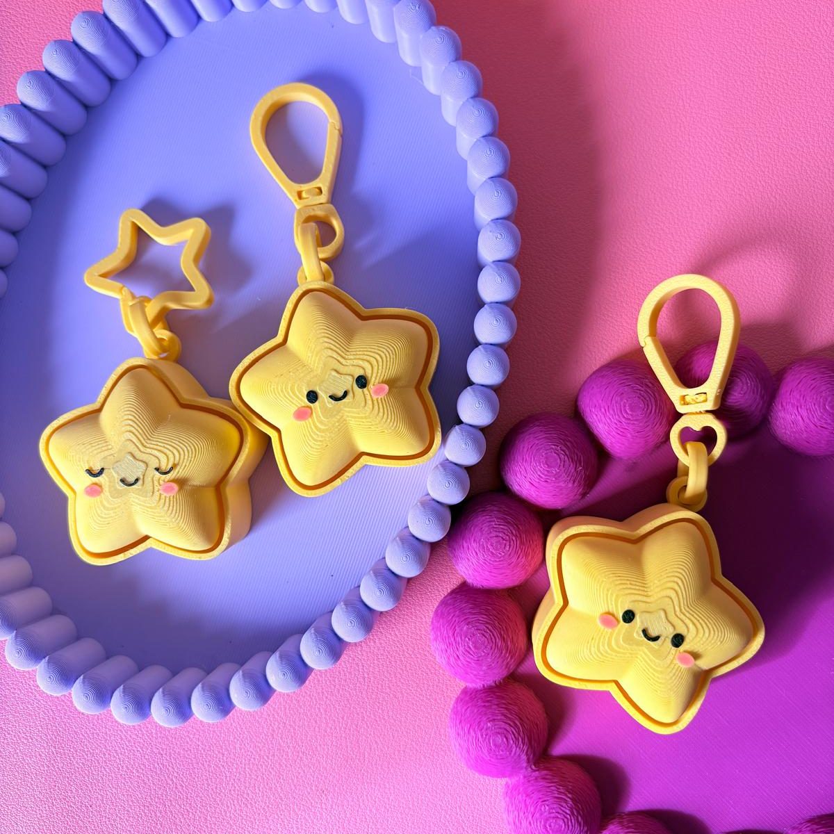 Clicker étoile kawaii mousqueton